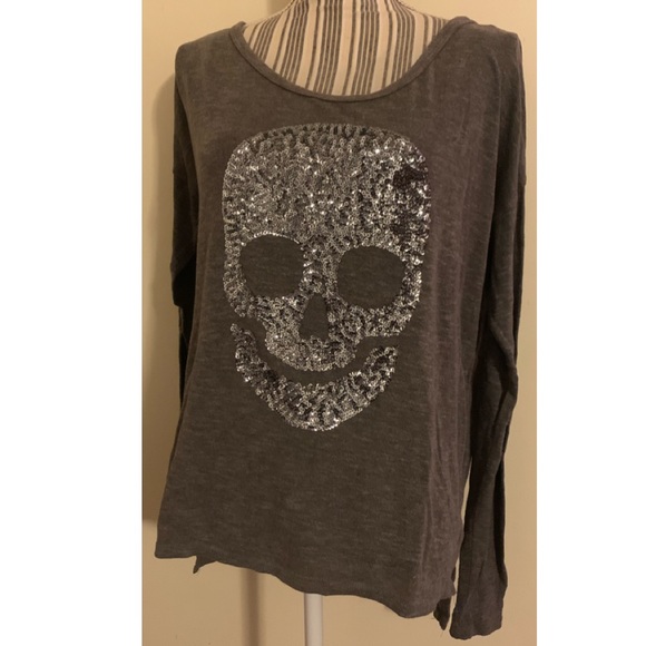 Bethany Mota Tops - Skull Long Sleeve
